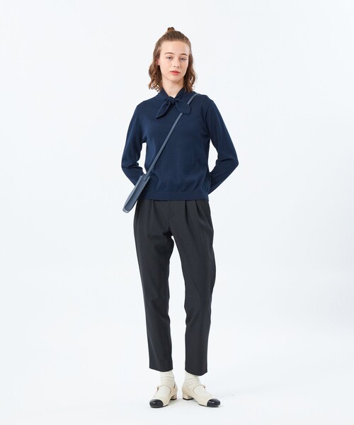 MACKINTOSH PHILOSOPHY(マッキントッシュ フィロソフィー)の「リボンタイロングスリーブニット(ニット/セーター・レディース・オフホワイト/ベージュ系その他4/ダークネイビー・38)」の5枚目の写真