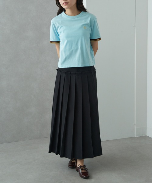 FRED PERRY(フレッドペリー)の「【FRED PERRY】TIPPED T-SHIRT G2162(Tシャツ/カットソー・レディース・ライトブルー/ホワイト・10)」の9枚目の写真