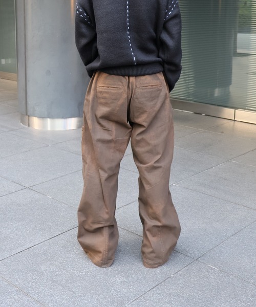 セール】MANYMENMANYMINDS / ヴィンテージ加工コットンツイル/タック