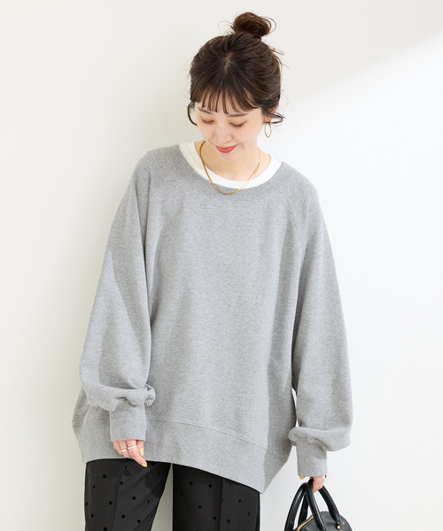 B.C STOCK（ベーセーストック）の「ウォッシャブル / リラックスシルエットスウェット（スウェット・レディース・サックスブルー/グレー/ブラック系その他・FREE）」の3枚目の写真