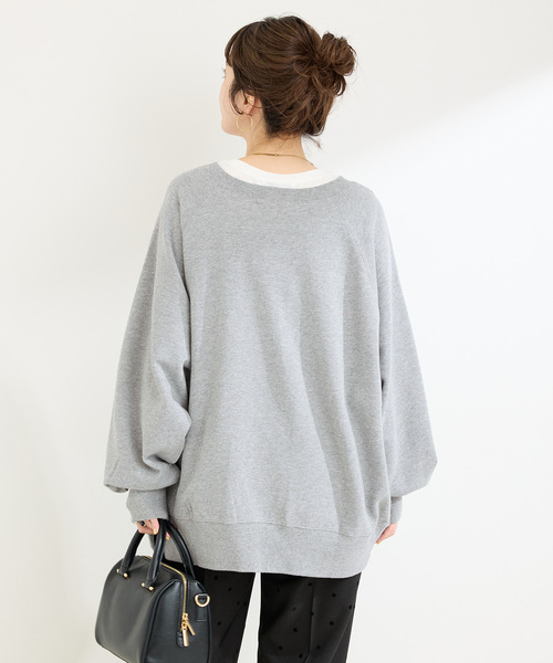 B.C STOCK（ベーセーストック）の「ウォッシャブル / リラックスシルエットスウェット（スウェット・レディース・サックスブルー/グレー/ブラック系その他・FREE）」の12枚目の写真