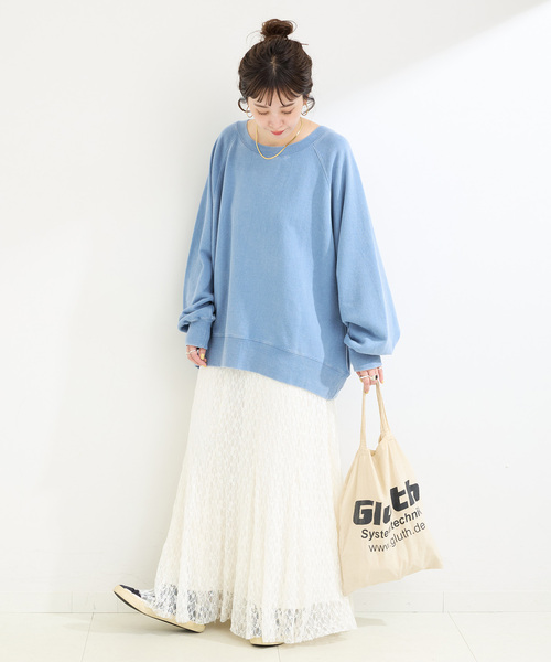 B.C STOCK（ベーセーストック）の「ウォッシャブル / リラックスシルエットスウェット（スウェット・レディース・サックスブルー/グレー/ブラック系その他・FREE）」の14枚目の写真