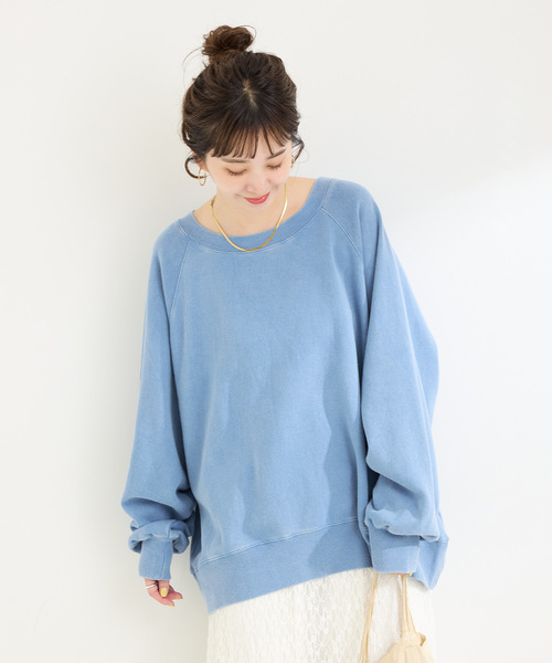 B.C STOCK（ベーセーストック）の「ウォッシャブル / リラックスシルエットスウェット（スウェット・レディース・サックスブルー/グレー/ブラック系その他・FREE）」の17枚目の写真