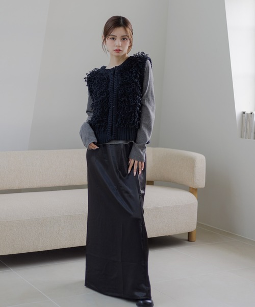 Dita Muaj.（ディータムアージュ）の「【もっちり厚手】サイドホック スムースプルオーバー（Tシャツ/カットソー・レディース・ブラック/グレー/ホワイト・FREE）」の9枚目の写真