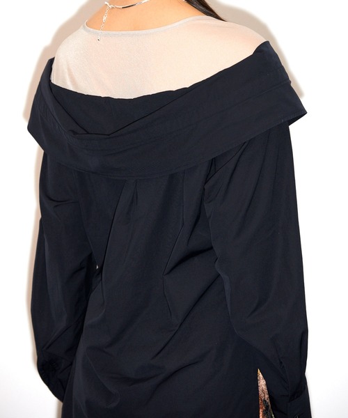 THINGS THAT MATTER（シングス ザット マター）の「PRETENSE OFF-SHOULDER MANY WAY SHIRTS / プリテンスオフショルダーメニーウェイシャツ（シャツ/ブラウス・レディース・サックスブルー/ブラック/ホワイト・FREE）」の18枚目の写真