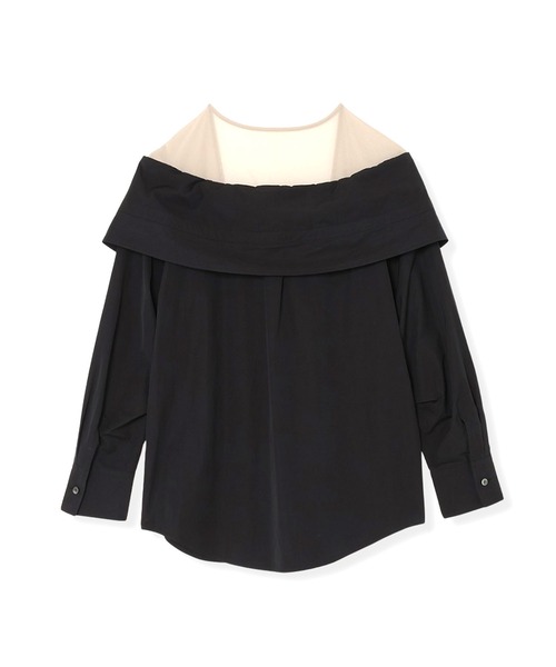 THINGS THAT MATTER（シングス ザット マター）の「PRETENSE OFF-SHOULDER MANY WAY SHIRTS / プリテンスオフショルダーメニーウェイシャツ（シャツ/ブラウス・レディース・サックスブルー/ブラック/ホワイト・FREE）」の8枚目の写真