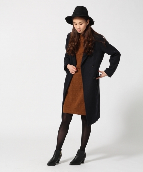 GLOBAL WORK（グローバルワーク）の「フクレジャガードBIG-ワンピース長袖/708996（ワンピース・レディース・ネイビー/ダークグレー/ダークブラウン/カーキ・MEDIUM/LARGE）」の8枚目の写真