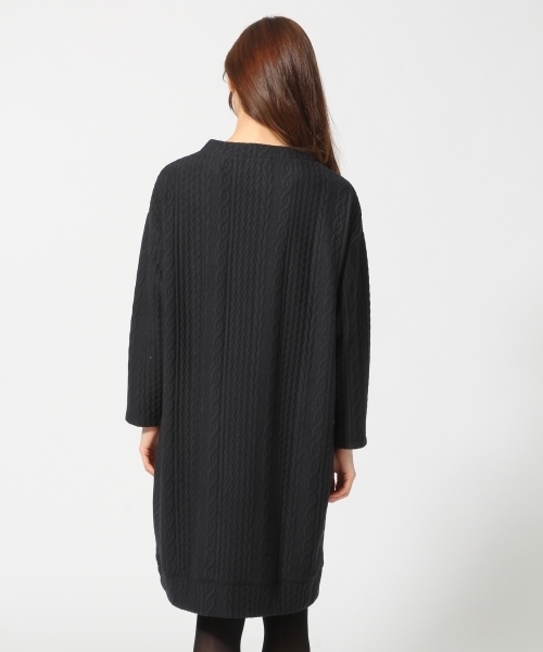 GLOBAL WORK（グローバルワーク）の「フクレジャガードBIG-ワンピース長袖/708996（ワンピース・レディース・ネイビー/ダークグレー/ダークブラウン/カーキ・MEDIUM/LARGE）」の11枚目の写真