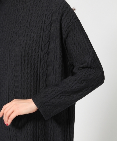 GLOBAL WORK（グローバルワーク）の「フクレジャガードBIG-ワンピース長袖/708996（ワンピース・レディース・ネイビー/ダークグレー/ダークブラウン/カーキ・MEDIUM/LARGE）」の13枚目の写真