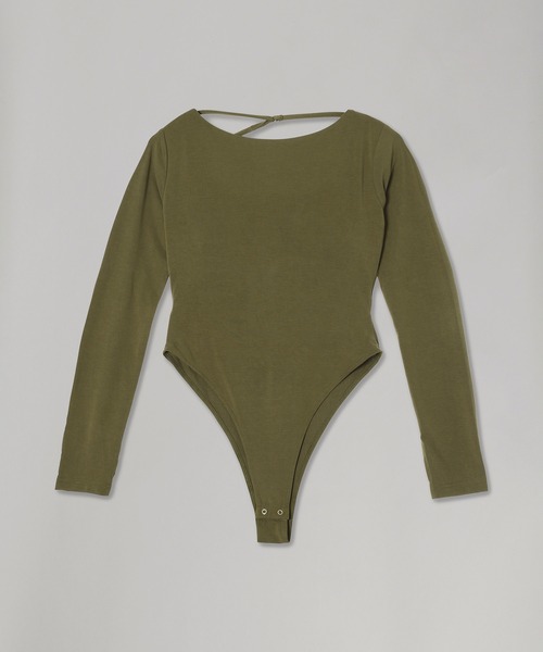 forget-me-nots(フォーゲットミーノッツ)の「forget-me-nots Back Open Body Suite FMN-25AW-CS-003(Tシャツ/カットソー・レディース・グレー/オリーブ/バーガンディー・FREE)」の5枚目の写真