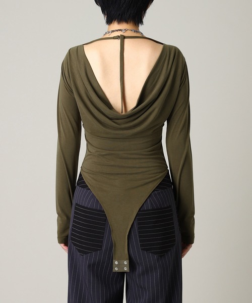 forget-me-nots(フォーゲットミーノッツ)の「forget-me-nots Back Open Body Suite FMN-25AW-CS-003(Tシャツ/カットソー・レディース・グレー/オリーブ/バーガンディー・FREE)」の17枚目の写真