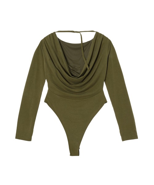 forget-me-nots(フォーゲットミーノッツ)の「forget-me-nots Back Open Body Suite FMN-25AW-CS-003(Tシャツ/カットソー・レディース・グレー/オリーブ/バーガンディー・FREE)」の6枚目の写真