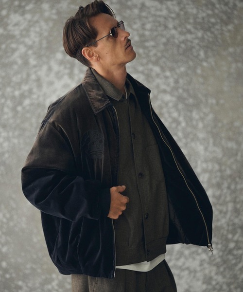とてもハンサムさん。専用スーベニアジャケット mj11162- ADAM PATEK×THEOREM Aging Fede Velour Souvenir Jacket