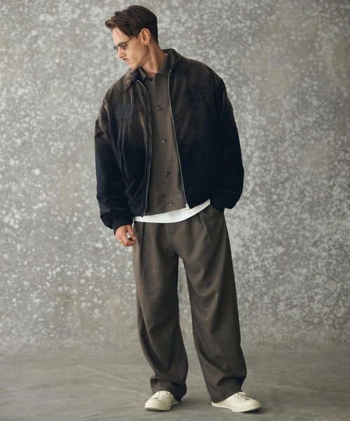 THEOREM(セオレム)の「mj11162- ADAM PATEK×THEOREM Aging Fede Velour Souvenir Jacket スーベニアジャケット(AP2523039-TR)(スカジャン・メンズ・ブラック/ピンク・M/L/XL)」の8枚目の写真