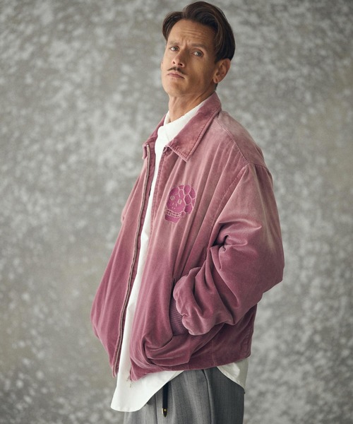 とてもハンサムさん。専用スーベニアジャケット mj11162- ADAM PATEK×THEOREM Aging Fede Velour Souvenir Jacket