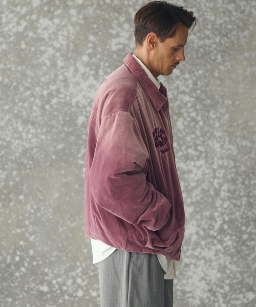 mj11162- ADAM PATEK×THEOREM Aging Fede Velour Souvenir Jacket