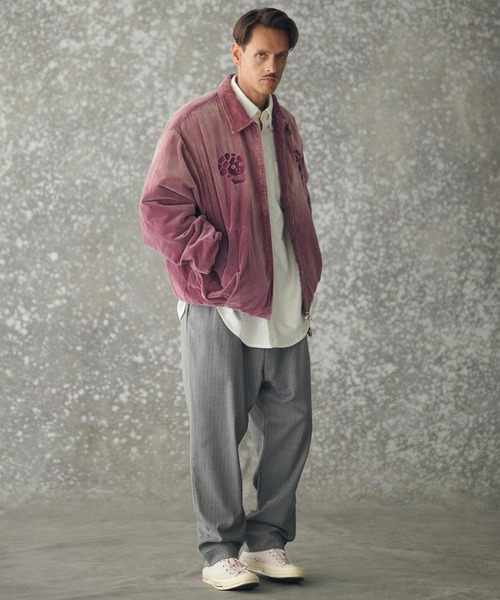 THEOREM(セオレム)の「mj11162- ADAM PATEK×THEOREM Aging Fede Velour Souvenir Jacket スーベニアジャケット(AP2523039-TR)(スカジャン・メンズ・ブラック/ピンク・M/L/XL)」の15枚目の写真