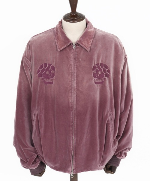 mj11162- ADAM PATEK×THEOREM Aging Fede Velour Souvenir Jacket