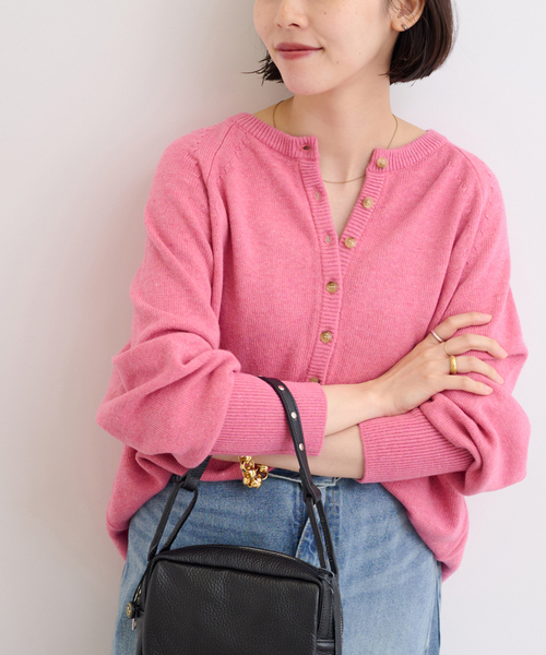 JOURNAL STANDARD relume（ジャーナルスタンダード　レリューム）の「《追加 / 新色》ウールミックス2WAYビッグプルオーバー（ニット/セーター・レディース・チャコールグレー/ブラウン/グレー系その他/ピンク/レッド・FREE）」の4枚目の写真