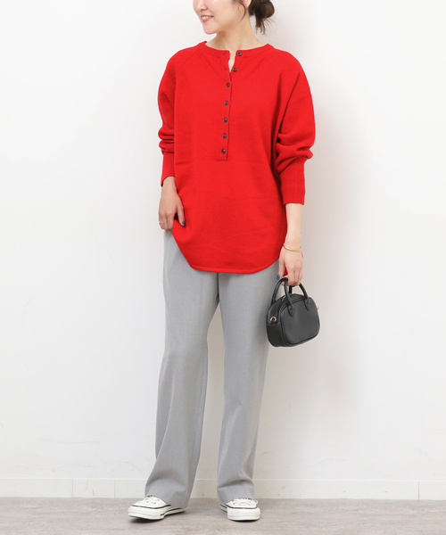 JOURNAL STANDARD relume（ジャーナルスタンダード　レリューム）の「《追加 / 新色》ウールミックス2WAYビッグプルオーバー（ニット/セーター・レディース・チャコールグレー/ブラウン/グレー系その他/ピンク/レッド・FREE）」の19枚目の写真