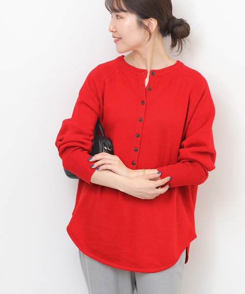 JOURNAL STANDARD relume（ジャーナルスタンダード　レリューム）の「《追加 / 新色》ウールミックス2WAYビッグプルオーバー（ニット/セーター・レディース・チャコールグレー/ブラウン/グレー系その他/ピンク/レッド・FREE）」の22枚目の写真