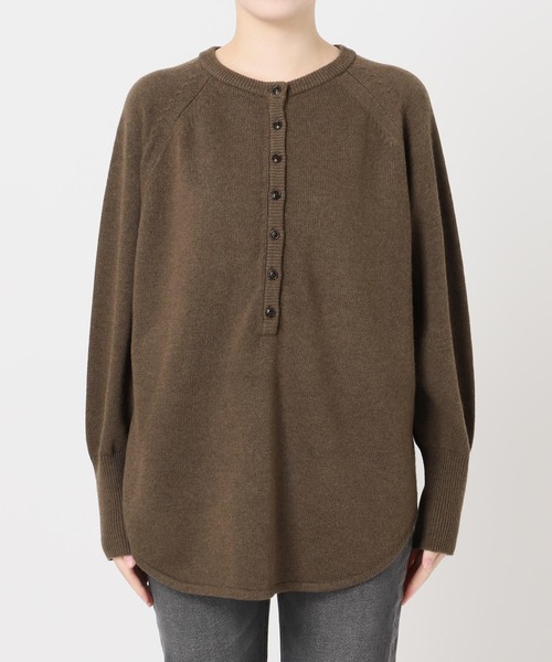 JOURNAL STANDARD relume（ジャーナルスタンダード　レリューム）の「《追加 / 新色》ウールミックス2WAYビッグプルオーバー（ニット/セーター・レディース・チャコールグレー/ブラウン/グレー系その他/ピンク/レッド・FREE）」の6枚目の写真