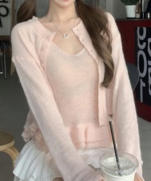 Chiina | Chiina /【お得なセットアイテム】シアーカーディガン&キャミソールセット(カーディガン/ボレロ)