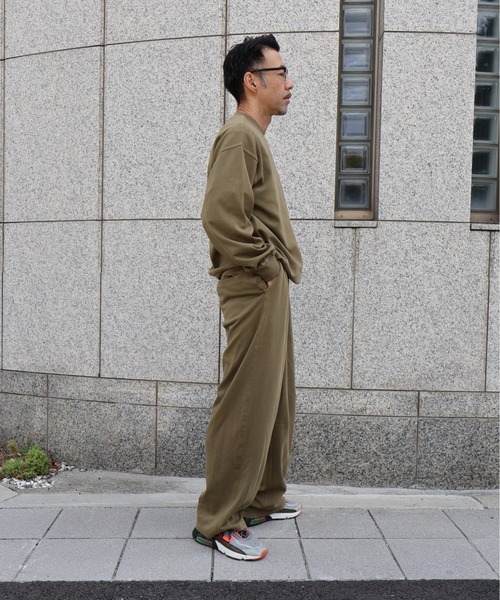 many men many mind（メニーメンメニーマインド）の「MANYMENMANYMINDS / ピグメントポンチ/L/Sプルオーバー/切替（スウェット・メンズ・ブラック/カーキ/ネイビー・MEDIUM/LARGE）」の17枚目の写真