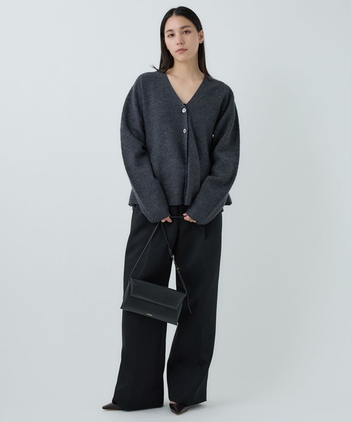 Chaos（カオス）の「Chaos(カオス)/ フィグカーディガン◆セットアップ可◆（カーディガン/ボレロ・レディース・チャコールグレー/ベージュ・FREE）」の4枚目の写真