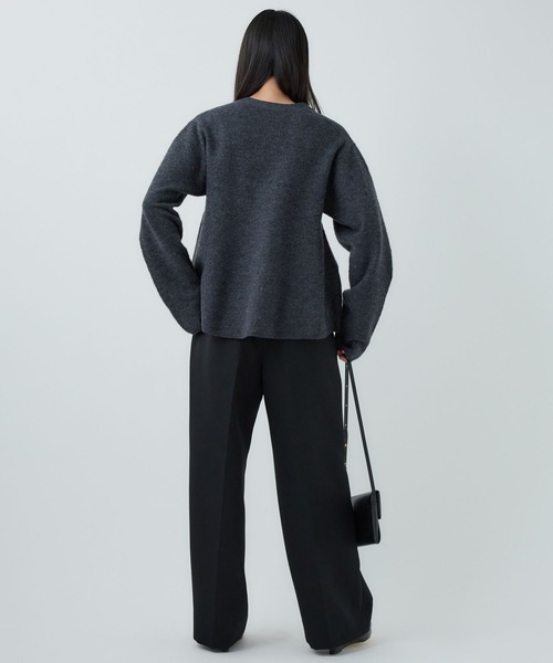 Chaos（カオス）の「Chaos(カオス)/ フィグカーディガン◆セットアップ可◆（カーディガン/ボレロ・レディース・チャコールグレー/ベージュ・FREE）」の7枚目の写真