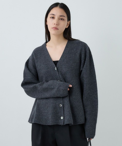 Chaos（カオス）の「Chaos(カオス)/ フィグカーディガン◆セットアップ可◆（カーディガン/ボレロ・レディース・チャコールグレー/ベージュ・FREE）」の9枚目の写真