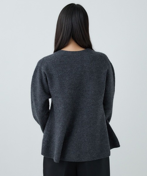 Chaos（カオス）の「Chaos(カオス)/ フィグカーディガン◆セットアップ可◆（カーディガン/ボレロ・レディース・チャコールグレー/ベージュ・FREE）」の12枚目の写真