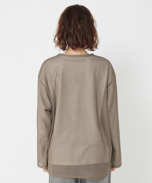 studio CLIP（スタディオクリップ）の「ロンT×メッシュプルオーバーセットアイテム（Tシャツ/カットソー・レディース・アイボリー/ライトグリーン/モカ・FREE）」の21枚目の写真
