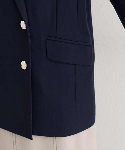 natural couture（ナチュラルクチュール）の「【WEB限定】べこべこ金釦テーラージャケット（テーラードジャケット・レディース・ネイビー/ベージュ/ブラウン/その他1・FREE）」の9枚目の写真