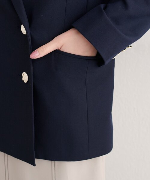 natural couture（ナチュラルクチュール）の「【WEB限定】べこべこ金釦テーラージャケット（テーラードジャケット・レディース・ネイビー/ベージュ/ブラウン/その他1・FREE）」の10枚目の写真