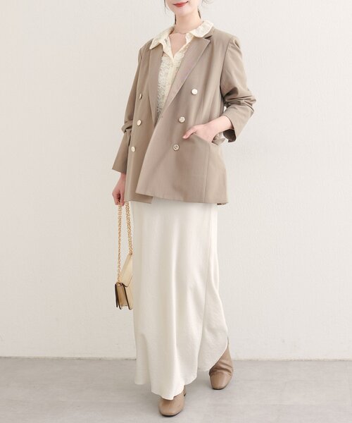 natural couture（ナチュラルクチュール）の「【WEB限定】べこべこ金釦テーラージャケット（テーラードジャケット・レディース・ネイビー/ベージュ/ブラウン/その他1・FREE）」の15枚目の写真