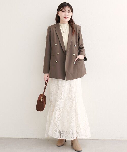 natural couture（ナチュラルクチュール）の「【WEB限定】べこべこ金釦テーラージャケット（テーラードジャケット・レディース・ネイビー/ベージュ/ブラウン/その他1・FREE）」の18枚目の写真