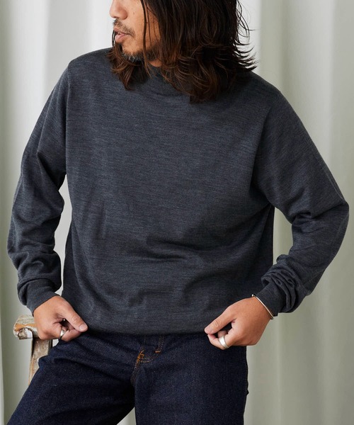 JOHN SMEDLEY/ジョンスメドレー PULLOVER MTN LS ハイゲージ メリノ