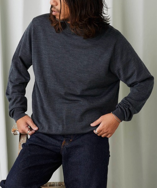JOHN SMEDLEY/ジョンスメドレー PULLOVER MTN LS ハイゲージ メリノ