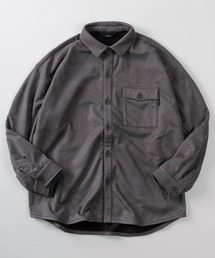 【70】カットスウェード  裏起毛 シャツジャケット