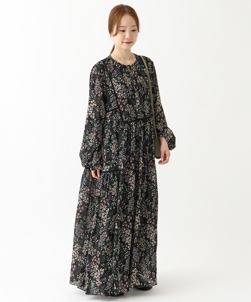 SLOBE IENA◾️FLOWER PRINT ワンピース WEB限定/追加3》FLOWER PRINT ワンピース（ワンピース）｜SLOBE IENA