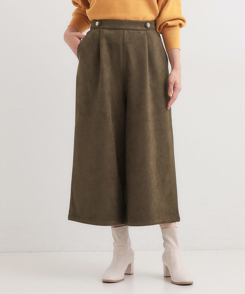 MM6/ガウチョパンツ/38号型 セール】【洗濯機可/S-LL】やわらかスエード調ガウチョパンツ（その他