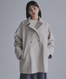 クラシカルな装い ウールライクスタンドカラーコート