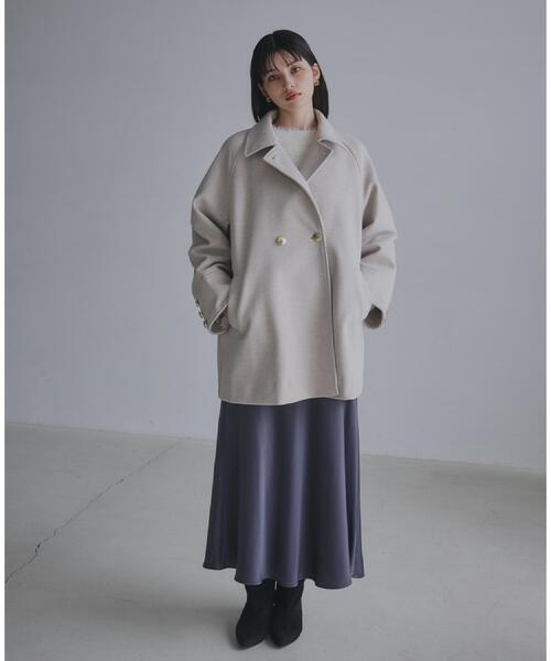 THE SHOP TK （ザ ショップ ティーケー ）の「クラシカルな装い ウールライクスタンドカラーコート（その他アウター・レディース・ネイビー/ナチュラル/チャコールグレー・13/12）」の21枚目の写真