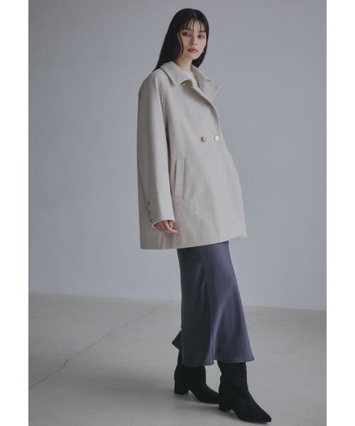 THE SHOP TK （ザ ショップ ティーケー ）の「クラシカルな装い ウールライクスタンドカラーコート（その他アウター・レディース・ネイビー/ナチュラル/チャコールグレー・13/12）」の22枚目の写真