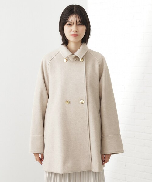 THE SHOP TK （ザ ショップ ティーケー ）の「クラシカルな装い ウールライクスタンドカラーコート（その他アウター・レディース・ネイビー/ナチュラル/チャコールグレー・13/12）」の9枚目の写真