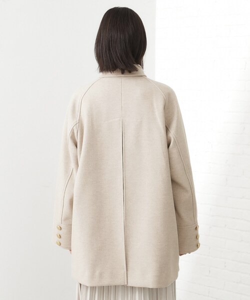 THE SHOP TK （ザ ショップ ティーケー ）の「クラシカルな装い ウールライクスタンドカラーコート（その他アウター・レディース・ネイビー/ナチュラル/チャコールグレー・13/12）」の11枚目の写真