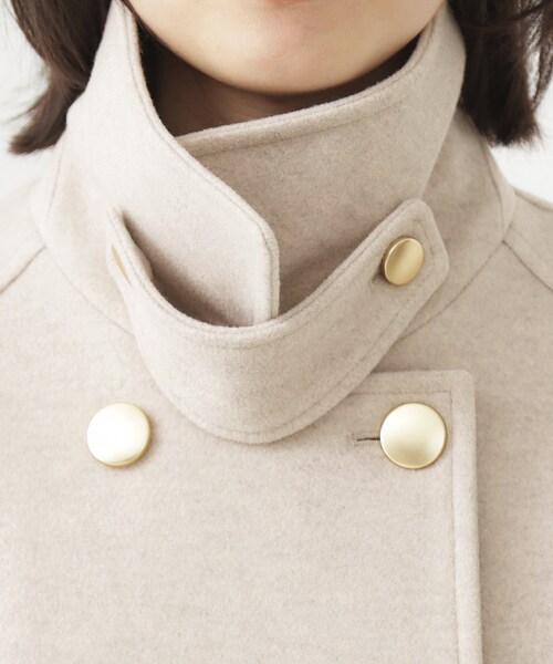 THE SHOP TK （ザ ショップ ティーケー ）の「クラシカルな装い ウールライクスタンドカラーコート（その他アウター・レディース・ネイビー/ナチュラル/チャコールグレー・13/12）」の14枚目の写真