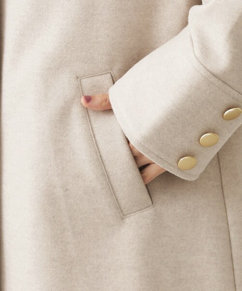 THE SHOP TK （ザ ショップ ティーケー ）の「クラシカルな装い ウールライクスタンドカラーコート（その他アウター・レディース・ネイビー/ナチュラル/チャコールグレー・13/12）」の16枚目の写真