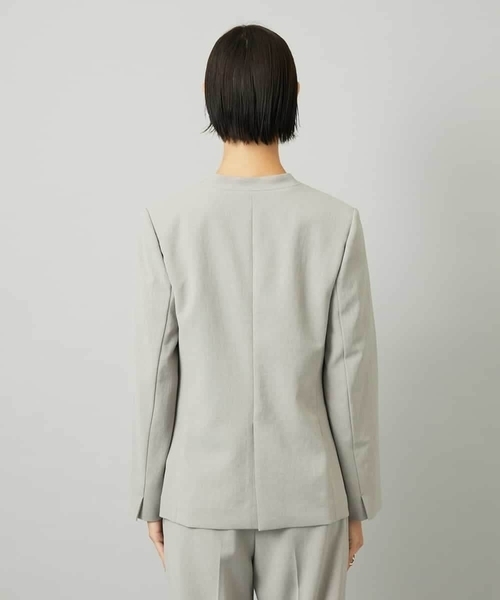 セットアップ対応]ノーカラージャケット（ノーカラージャケット